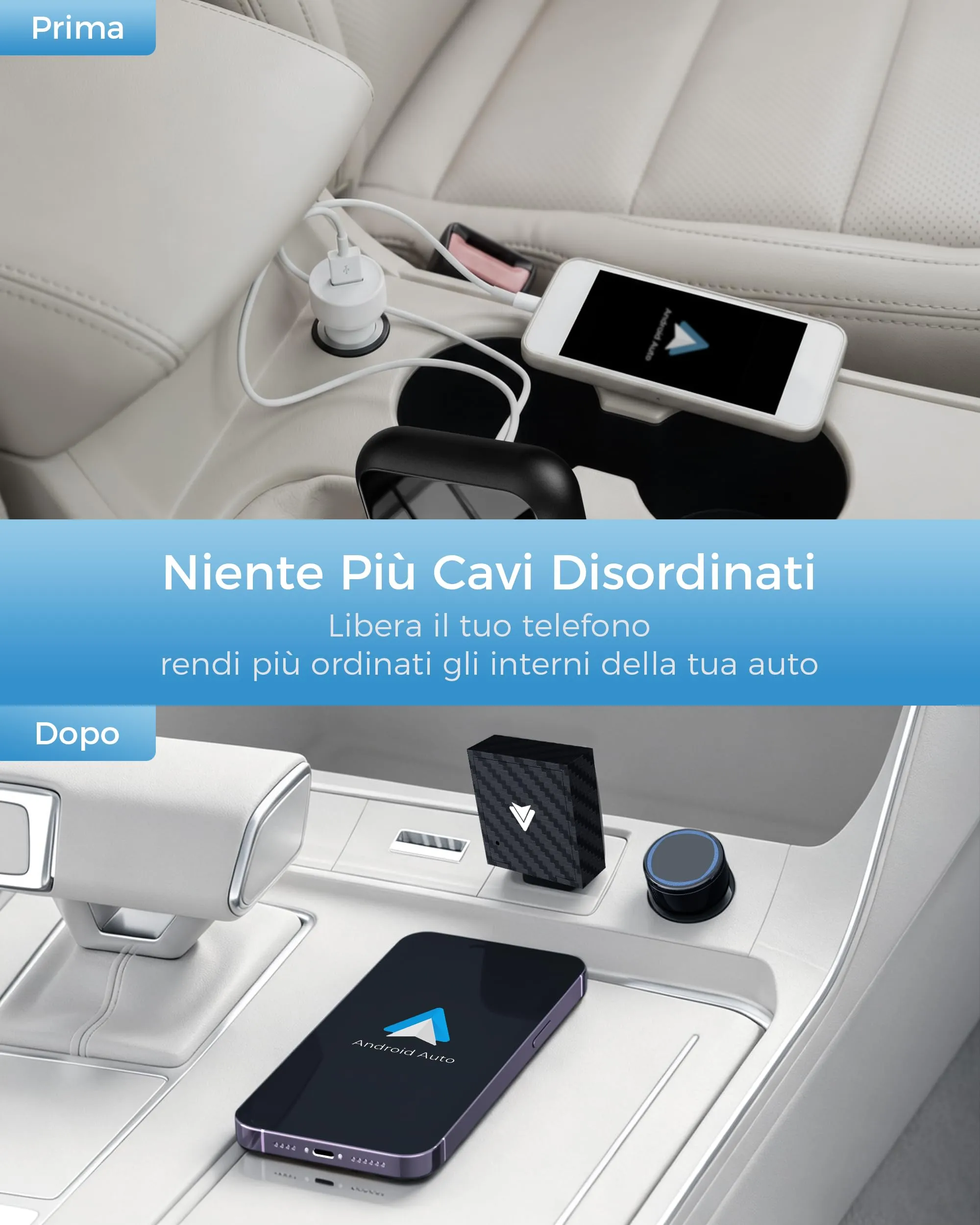 WityEye Adattatore Android Auto Wireless, Navigazione GPS - immagine 7
