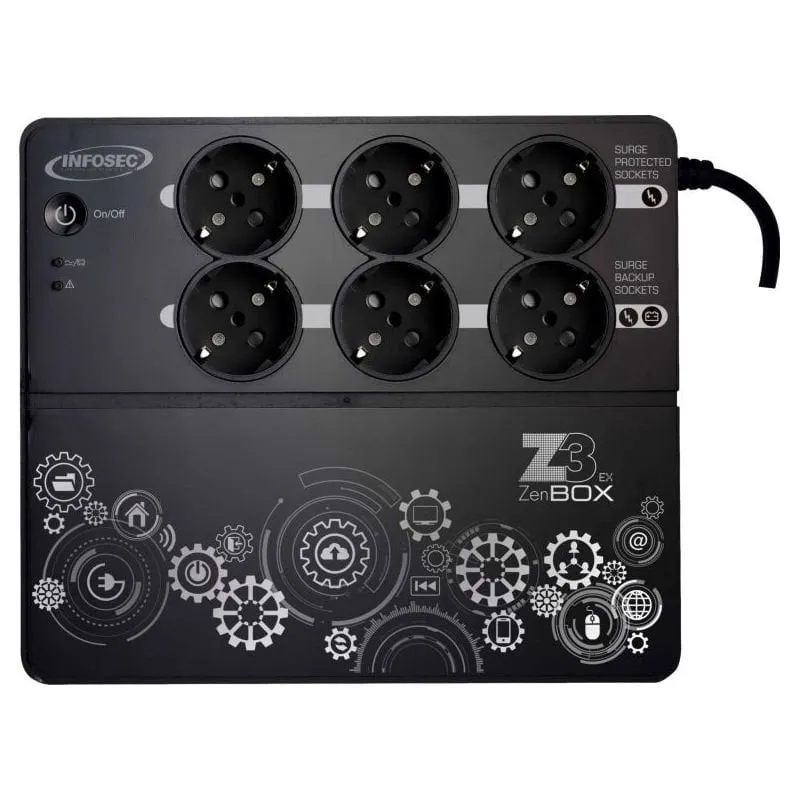 Infosec Z3 Zenergy Box 500 0,5 kVA 200 W 8 presa(e) AC - immagine 1