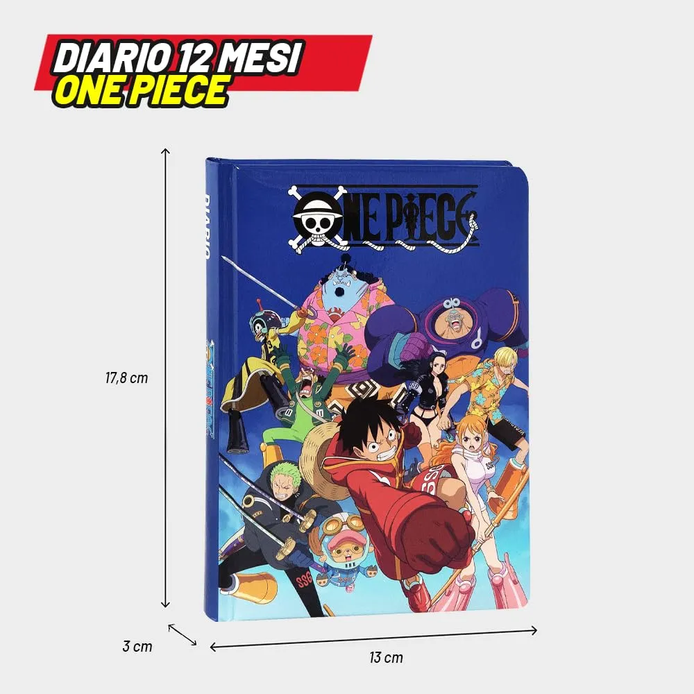 ONE PIECE - Diario Scuola Ufficiale One Piece, Diario Scolastico 12 Mesi, Ideale per la Scuola Elementare, Copertina Imbottita e 320 Pagine Interne Stampate a Colori, Idea Regalo Bambini, 13x17,8H - immagine 5