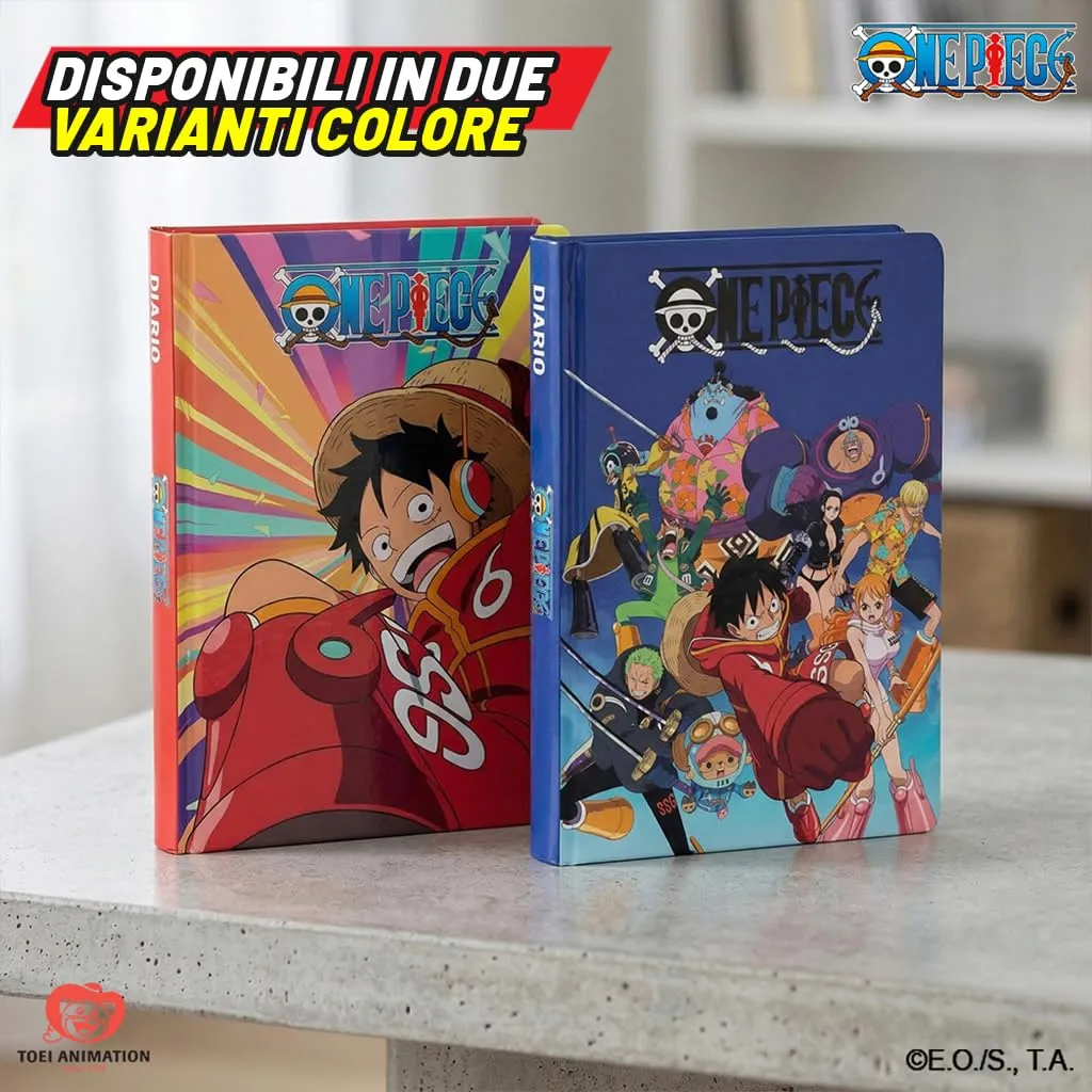 ONE PIECE - Diario Scuola Ufficiale One Piece, Diario Scolastico 12 Mesi, Ideale per la Scuola Elementare, Copertina Imbottita e 320 Pagine Interne Stampate a Colori, Idea Regalo Bambini, 13x17,8H - immagine 7