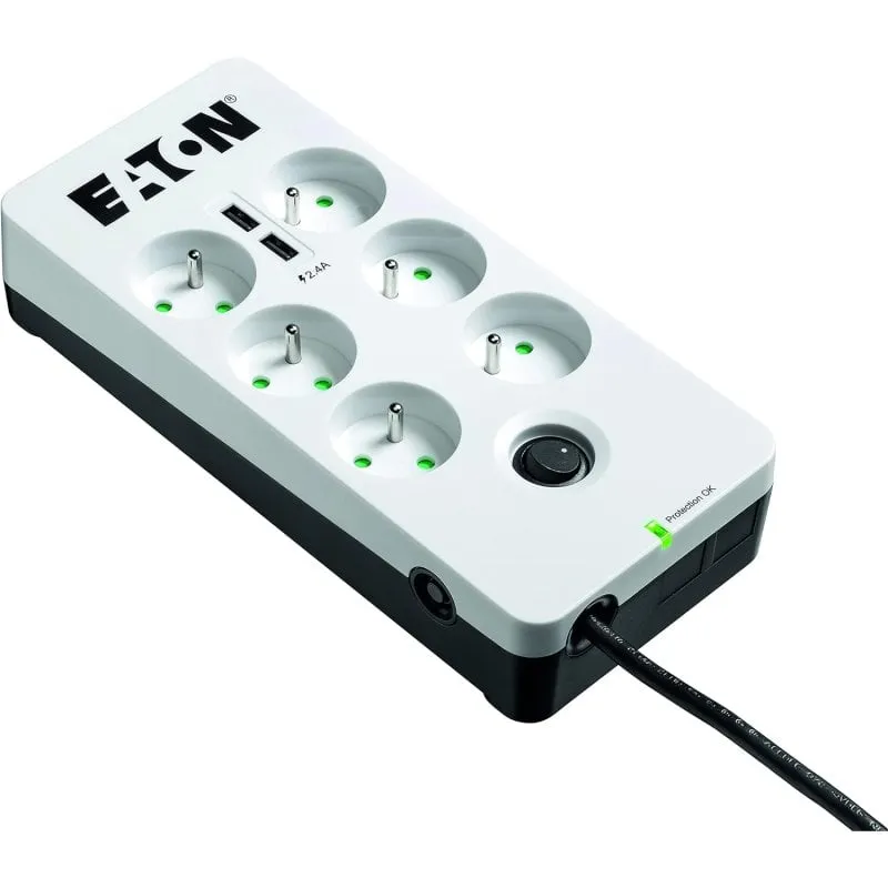 Eaton PB6UF protezione da sovraccarico Nero, Bianco 6 presa(e) AC 220 - 250 V 1,5 m - immagine 1
