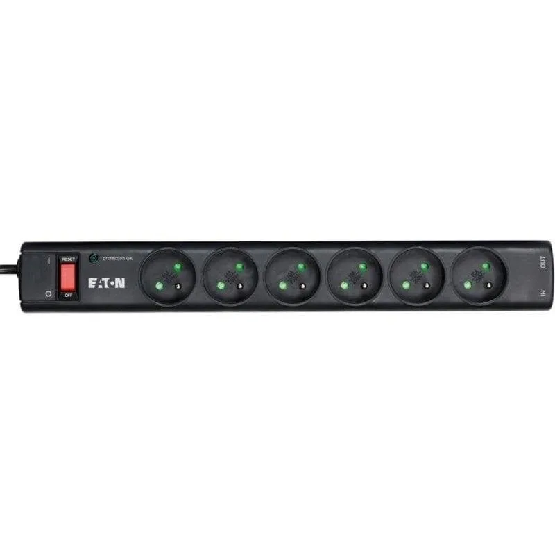 Multipresa Eaton PS6TF 6 prese Tipo E con protezione e RJ11 - immagine 1