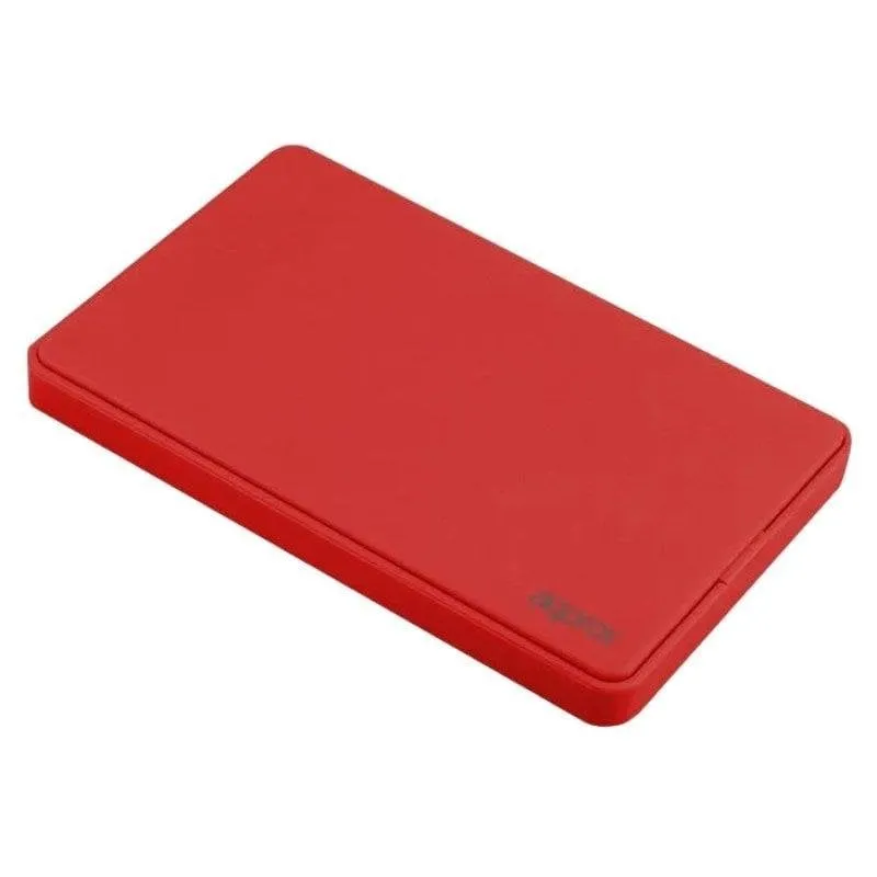 Custodia per disco rigido esterna APPHDD200R da 2,5" SATA USB 2.0 senza viti, rossa - immagine 1