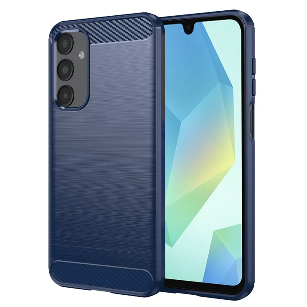 Custodia per Samsung Galaxy A16 5G A166 / A16 4G A165, Techsuit, Carbonio, Blu - immagine 1