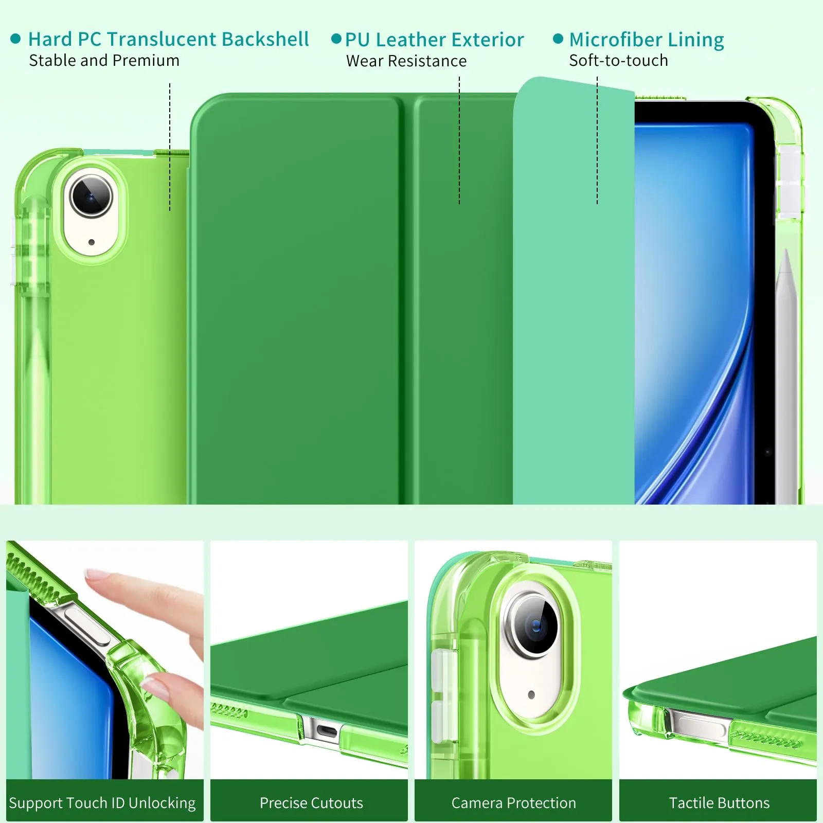 MoKo Cover per iPad Air 13 Pollici Case (M4/M3/M2) con Portapenna - immagine 3