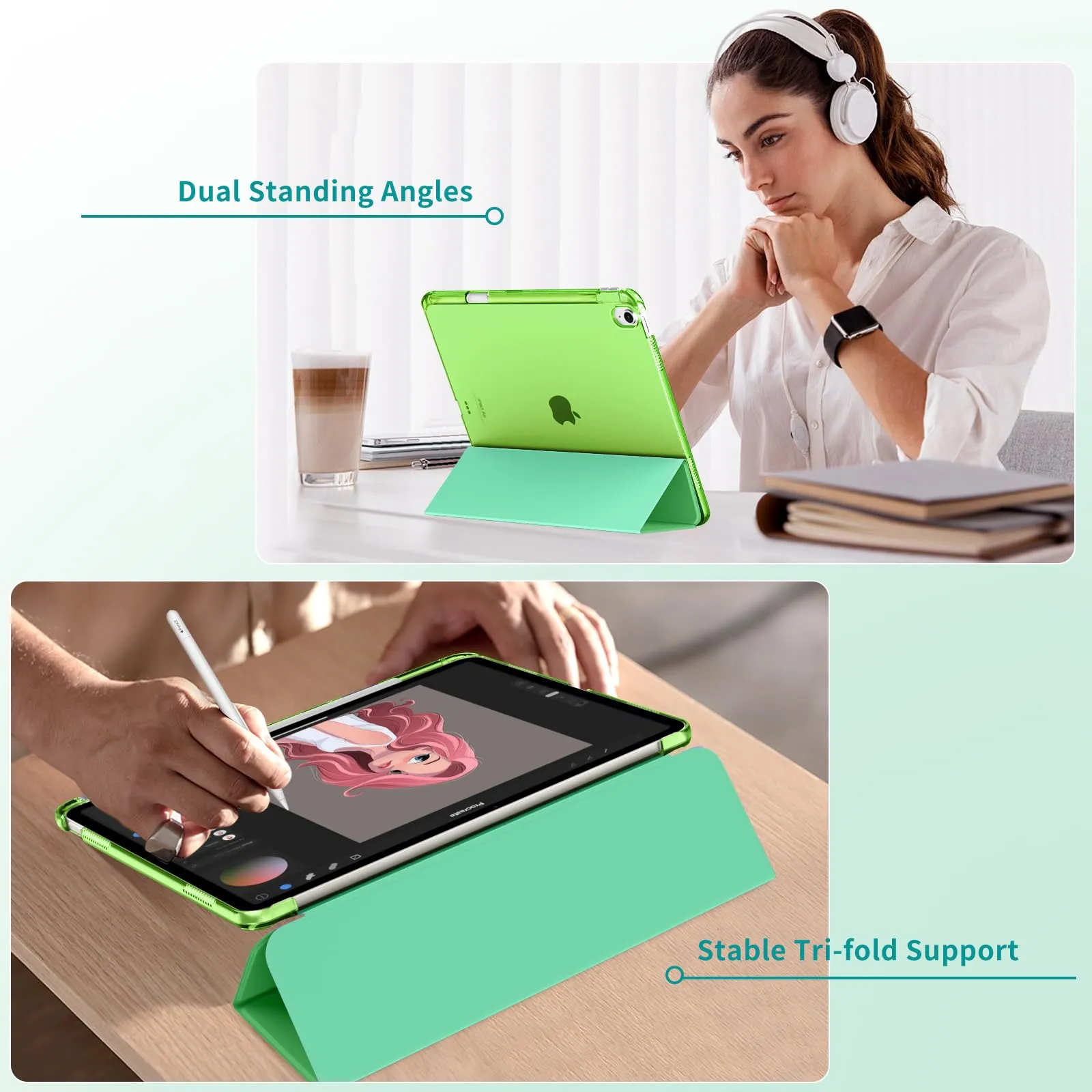 MoKo Cover per iPad Air 13 Pollici Case (M4/M3/M2) con Portapenna - immagine 4
