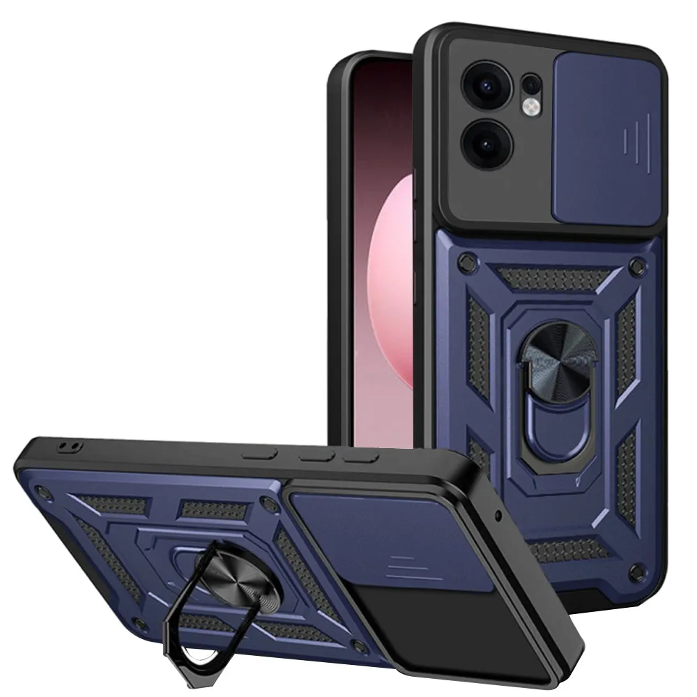 Custodia per Oppo Reno13 FS 5G / Reno13 F 4G / Reno13 F, Techsuit, CamShield, Blu - immagine 1