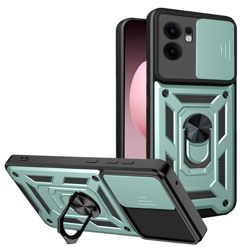 Custodia per Oppo Reno13 FS 5G / Reno13 F 4G / Reno13 F, Techsuit, CamShield, Verde - immagine 1