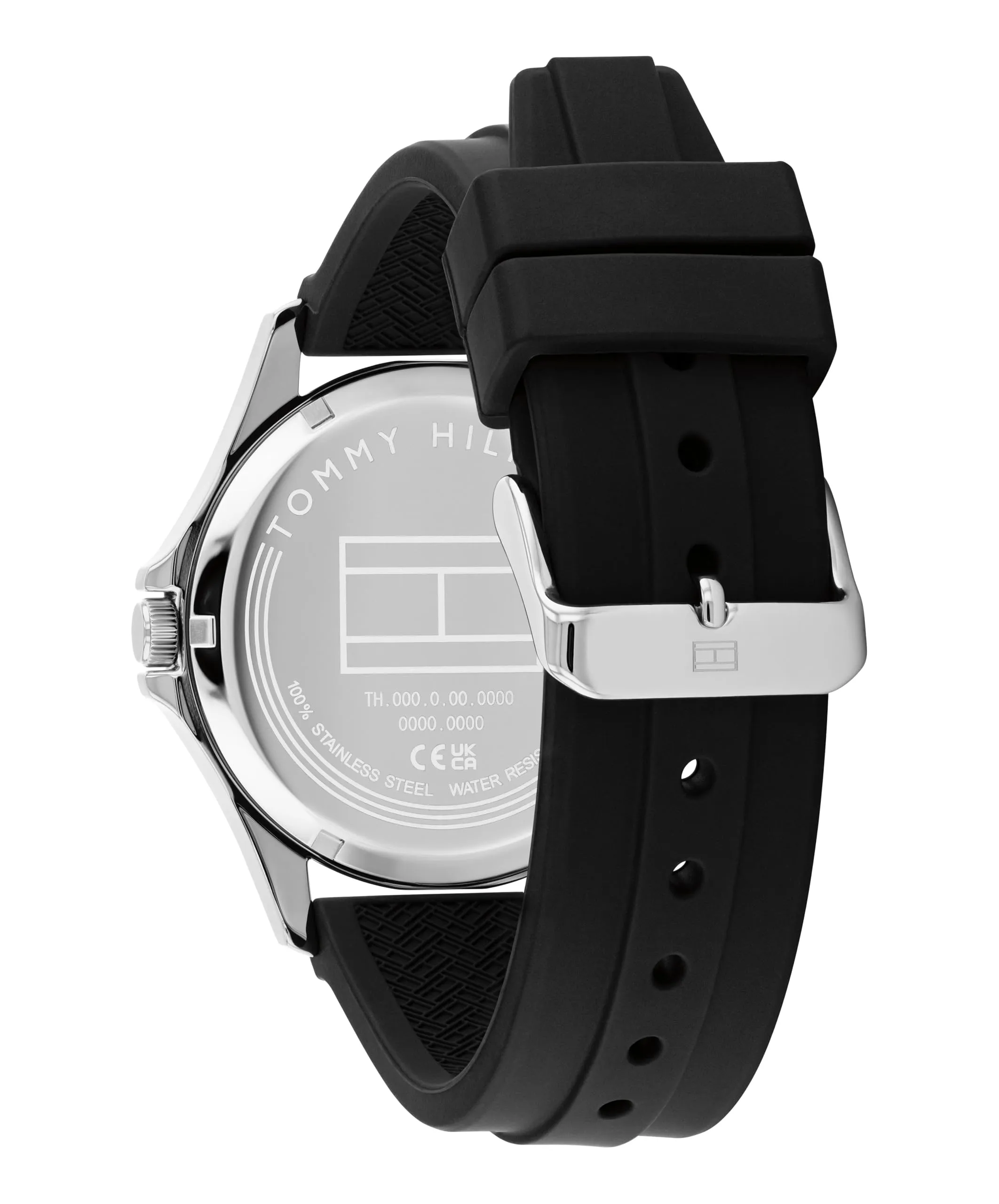 Orologio analogico al quarzo Tommy Hilfiger da uomo con cinturino in silicone nero - immagine 3