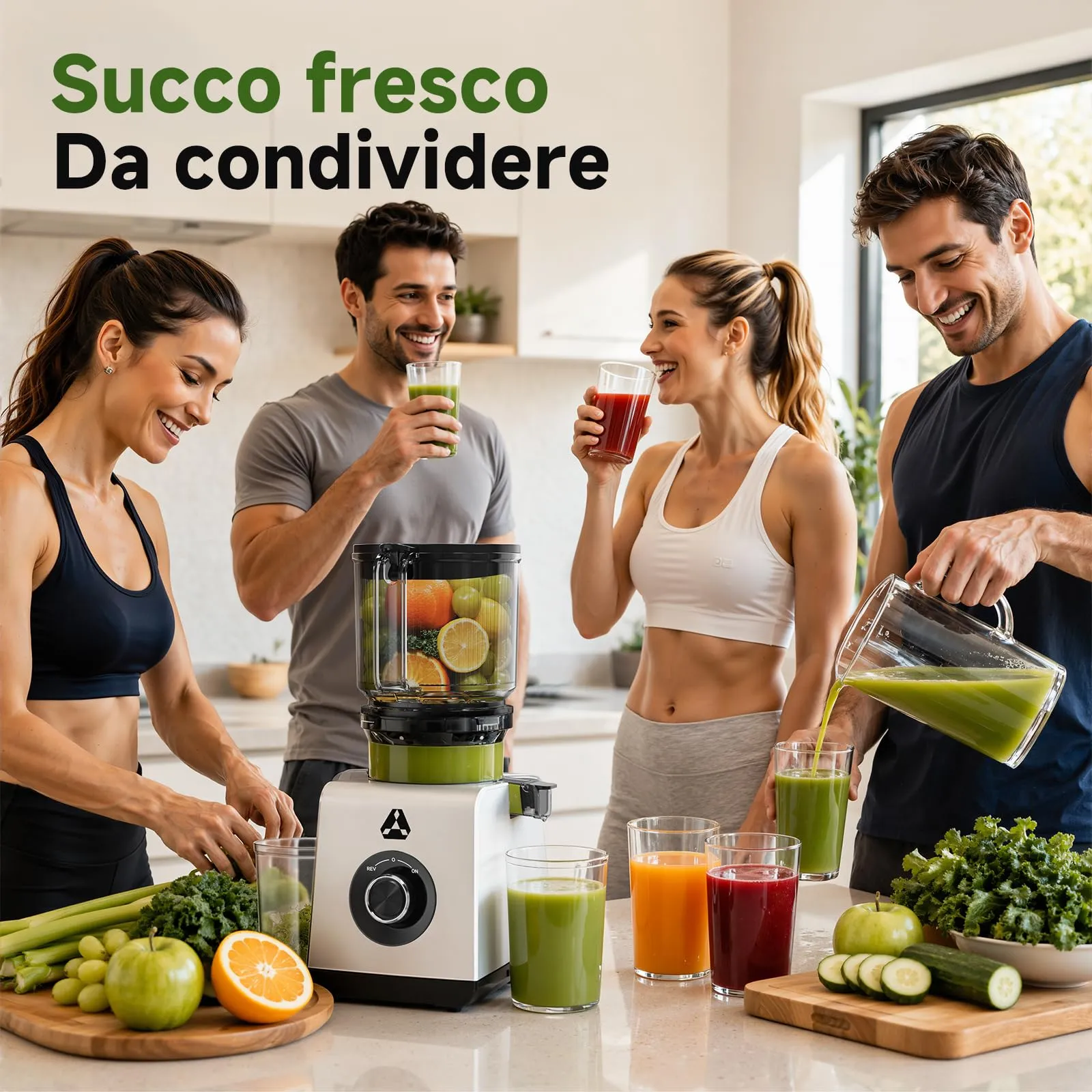 AAOBOSI Estrattore Frutta e Verdura 165MM, Slow Juicer con capacità di 2,5L - immagine 5