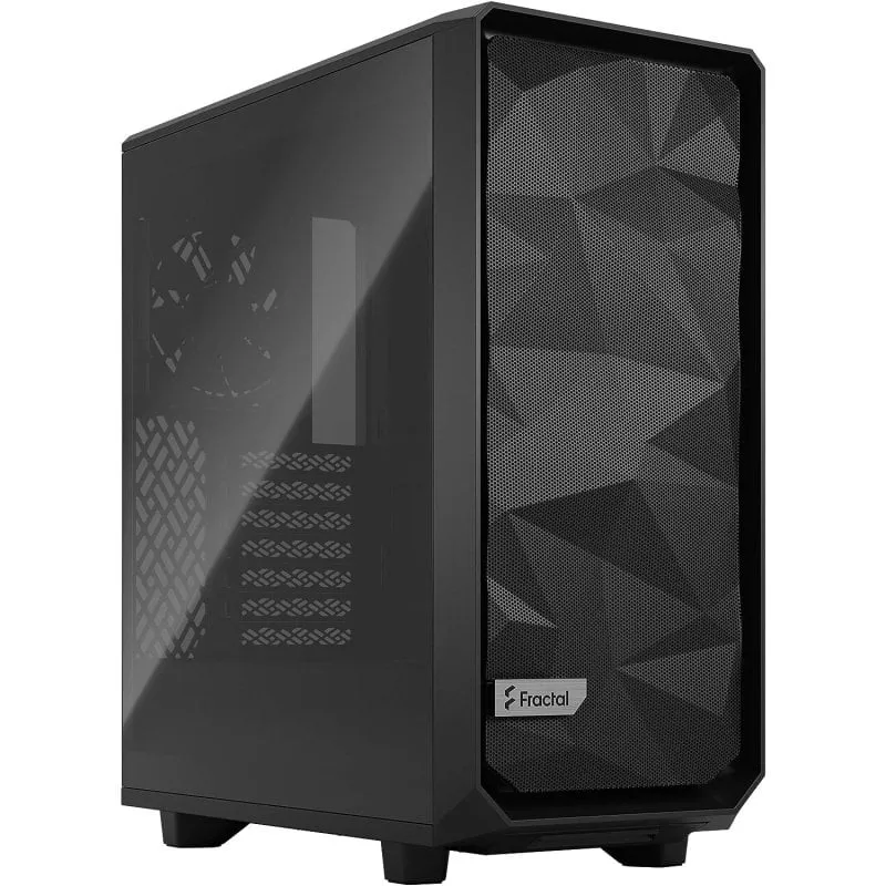 Design frattale Meshify 2 Compact TG Light Tint Mid Tower in vetro temperato USB 3.2 nero - immagine 1