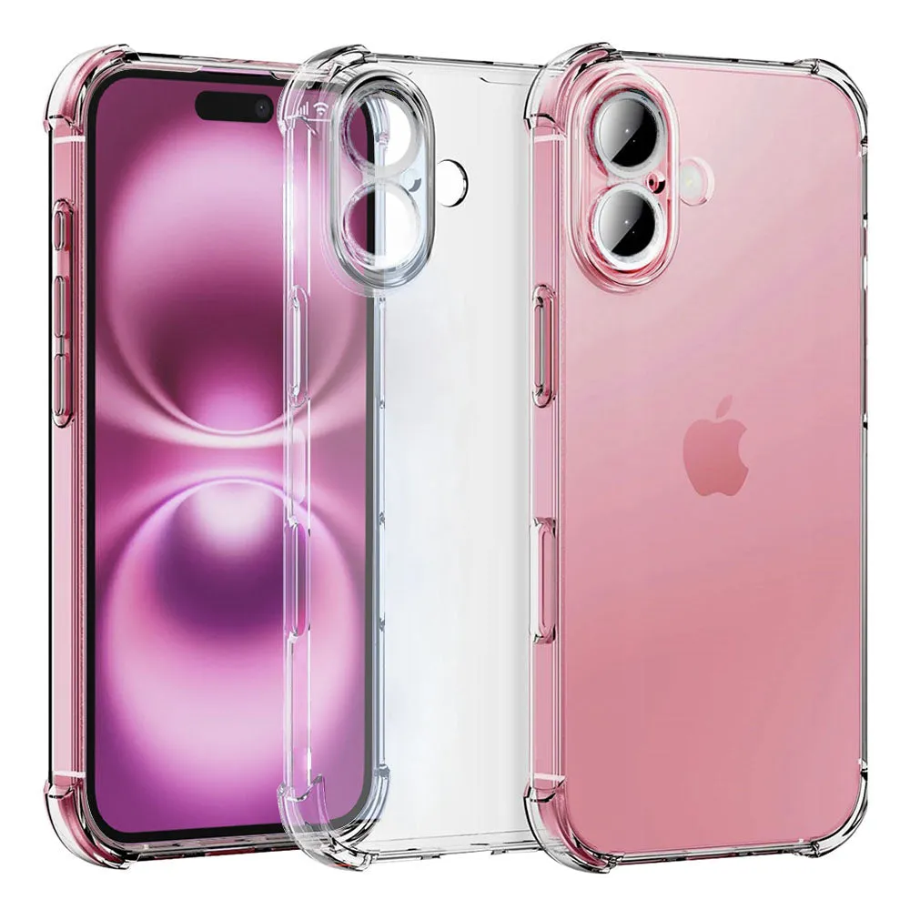 Custodia per Apple iPhone 16, Techsuit, Shockproof Clear, Trasparente - immagine 1