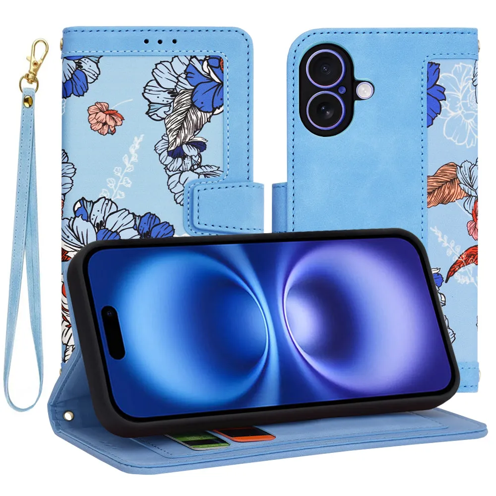 Custodia per Apple iPhone 16, Techsuit, FlipCraft, Blu - immagine 1