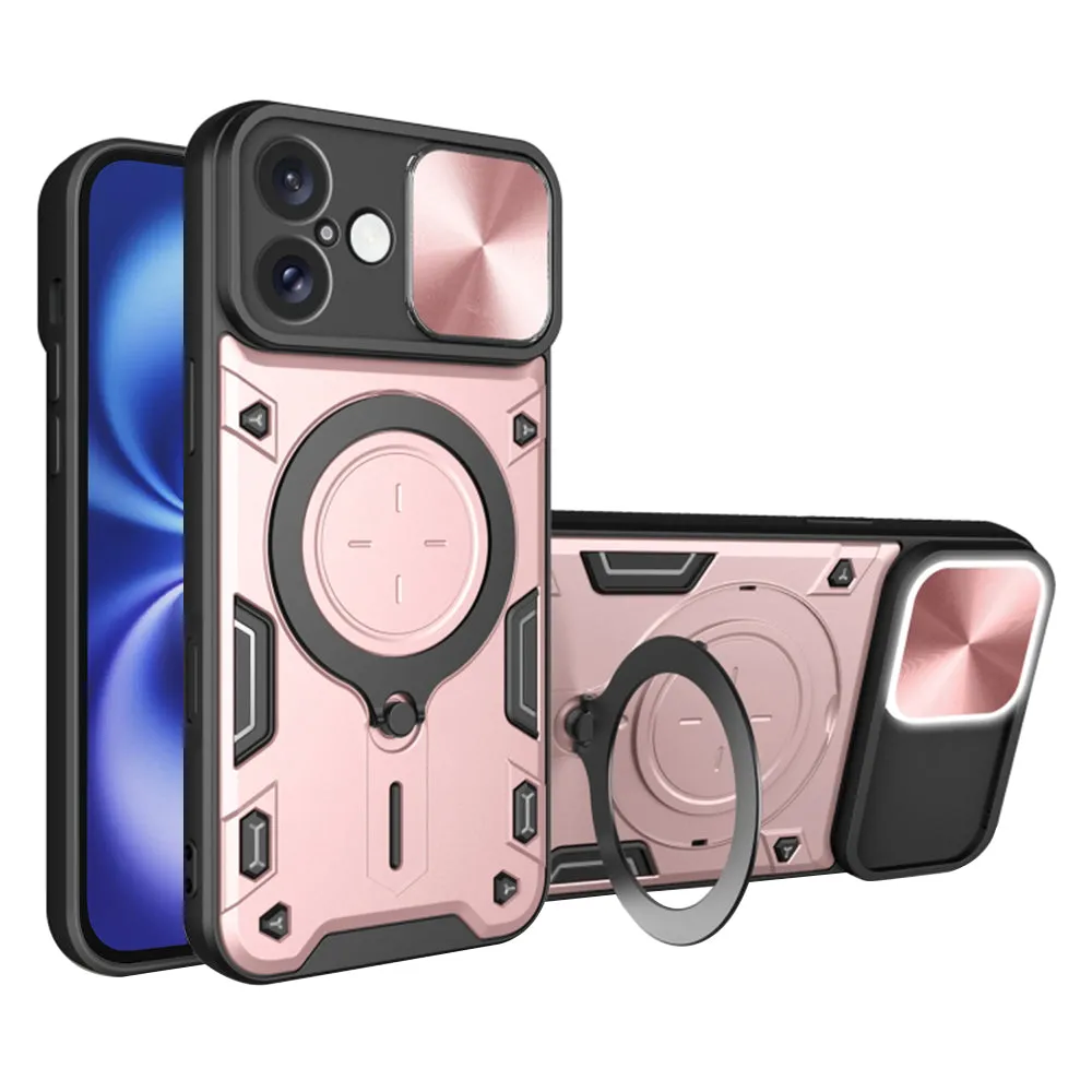 Custodia per Apple iPhone 16, Techsuit, CamGuard Pro, Rosa Oro - immagine 1