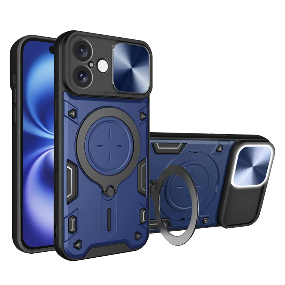 Custodia per Apple iPhone 16, Techsuit, CamGuard Pro, Blu - immagine 1