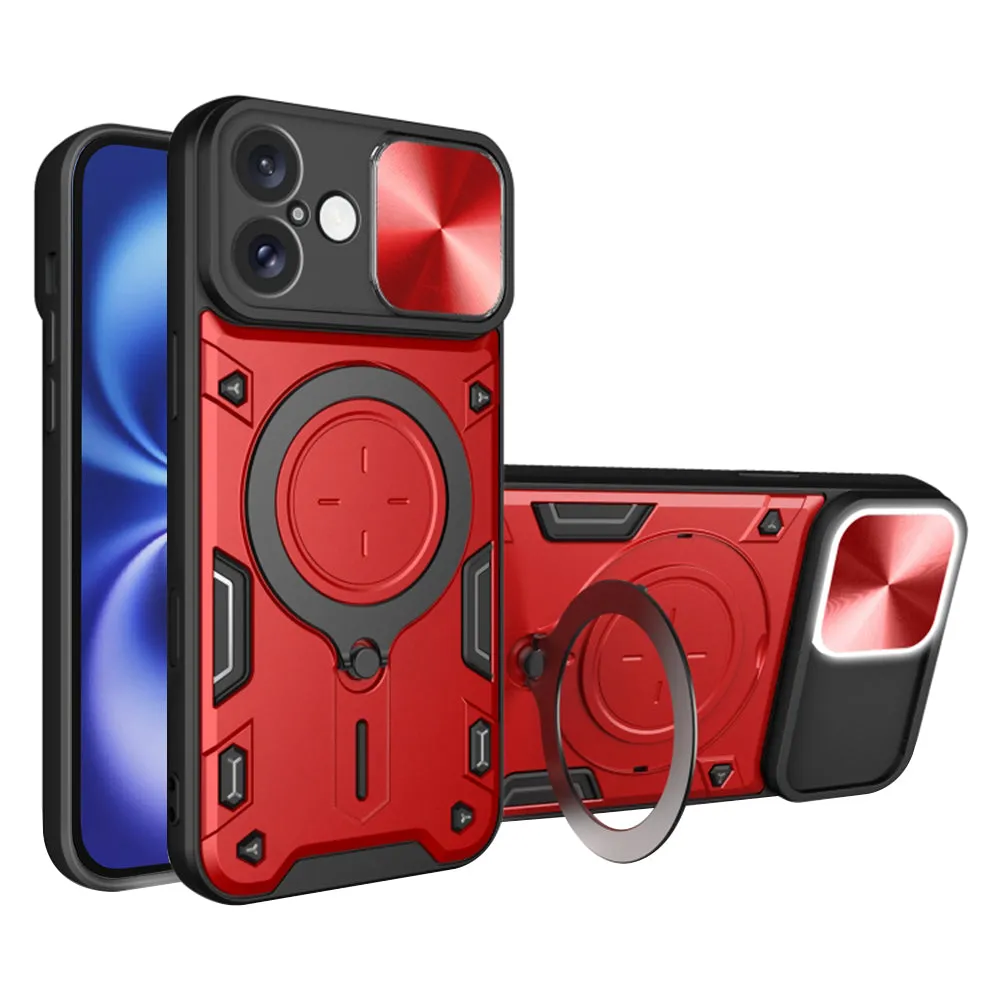 Custodia per Apple iPhone 16, Techsuit, CamGuard Pro, Rossa - immagine 1
