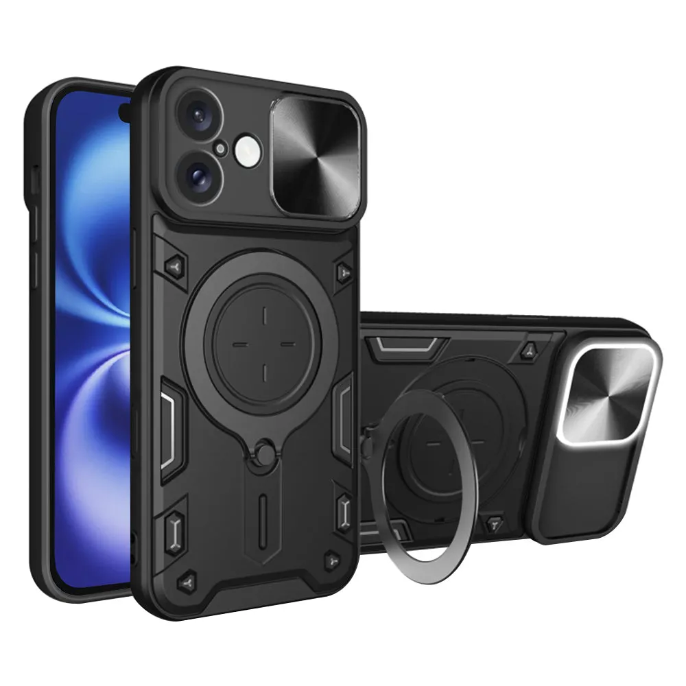 Custodia per Apple iPhone 16, Techsuit, CamGuard Pro, Nera - immagine 1