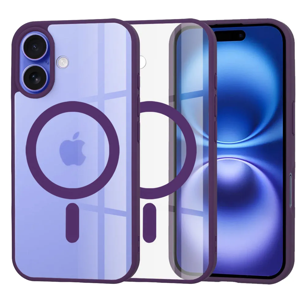 Custodia MagSafe per Apple iPhone 16, Techsuit, Pro, Viola - immagine 1