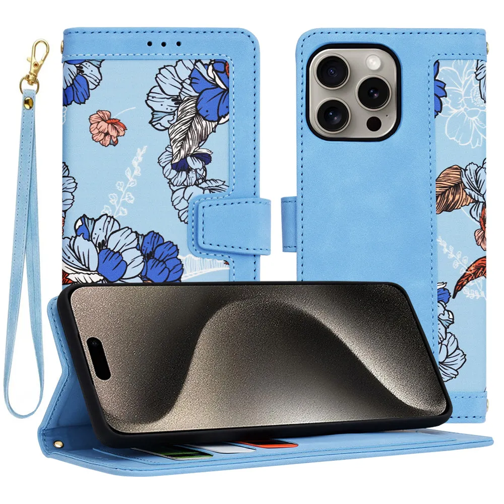 Custodia per Apple iPhone 15 Pro Max, Techsuit, FlipCraft, Blu - immagine 1