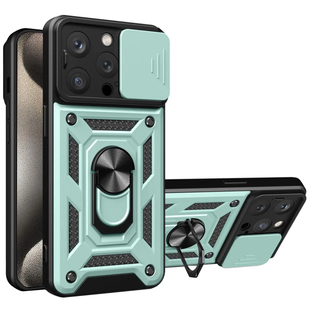 Custodia per Apple iPhone 15 Pro Max, Techsuit, CamShield, Verde - immagine 1