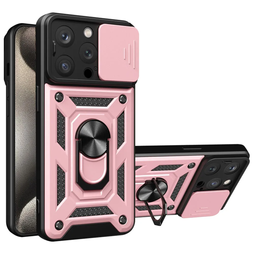 Custodia per Apple iPhone 15 Pro Max, Techsuit, CamShield, Rosa - immagine 1