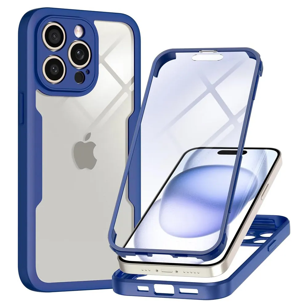 Custodia per Apple iPhone 15 Pro Max, Techsuit, ColorVerse 360, Blu - immagine 1