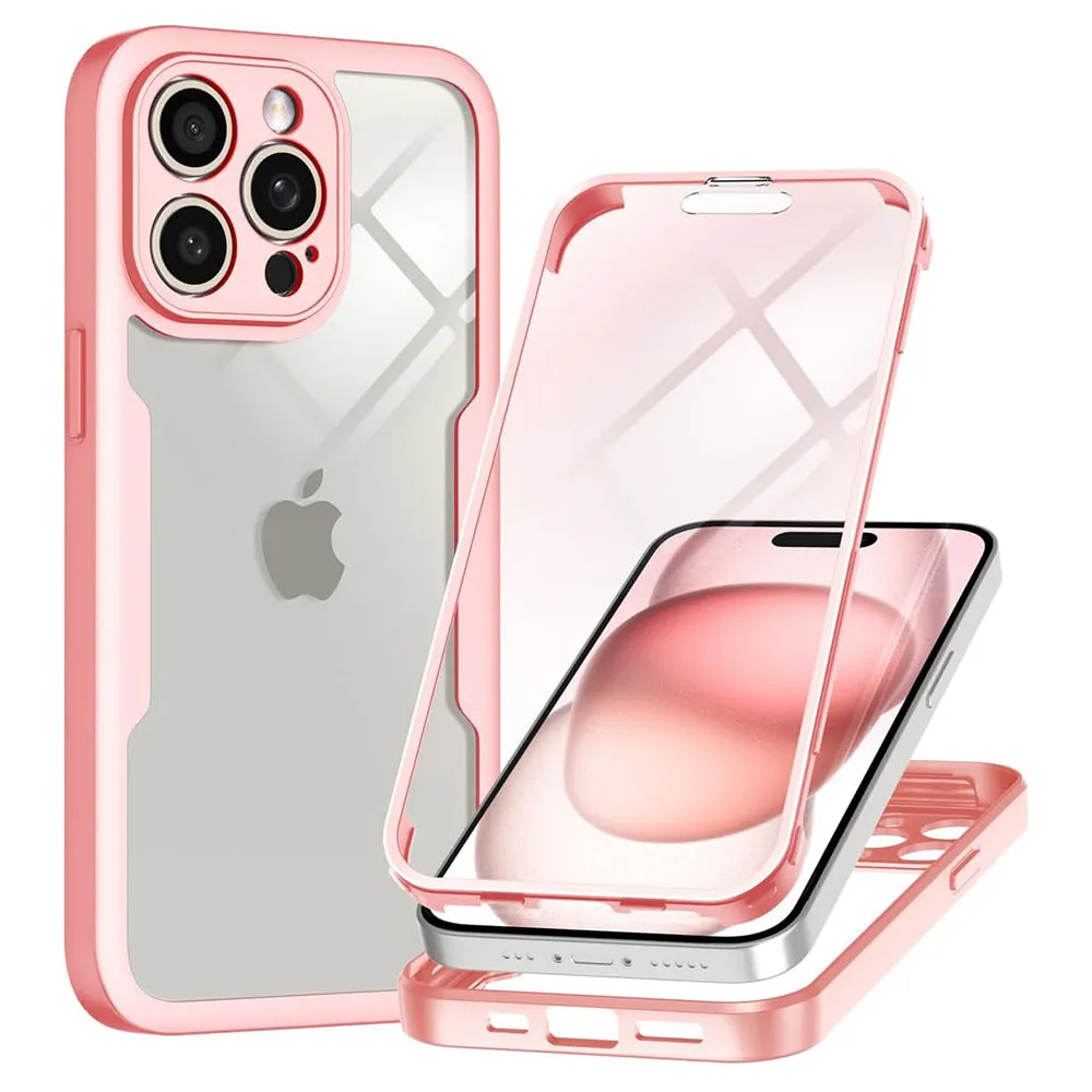 Custodia per Apple iPhone 15 Pro Max, Techsuit, ColorVerse 360, Rosa - immagine 1
