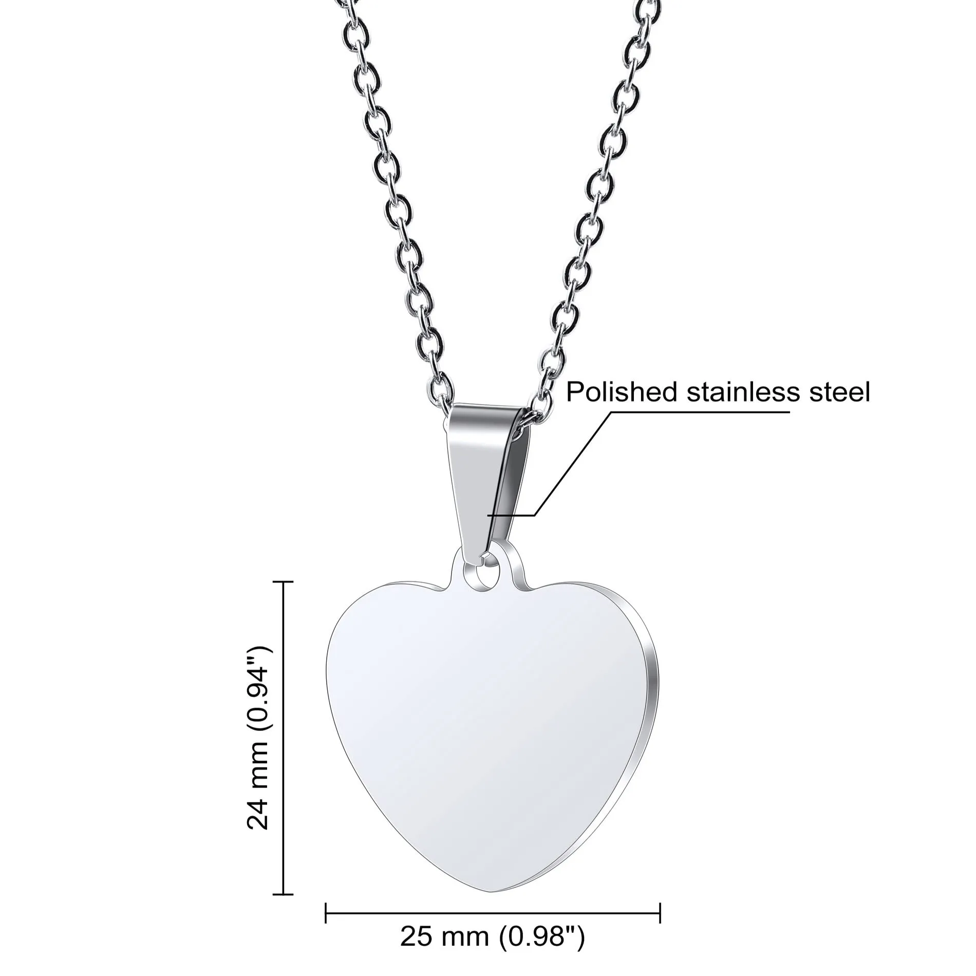 OTXIXTO Ciondolo Cuore Personalizzato per Donne Incisione Nome/Testo/Data Collana con Immagine in Bianco e Nero per Coppie dell'Acciaio Inossidabile Amanti Gioielli per Damigella d'Onore(Oro Rosa 25 - immagine 4