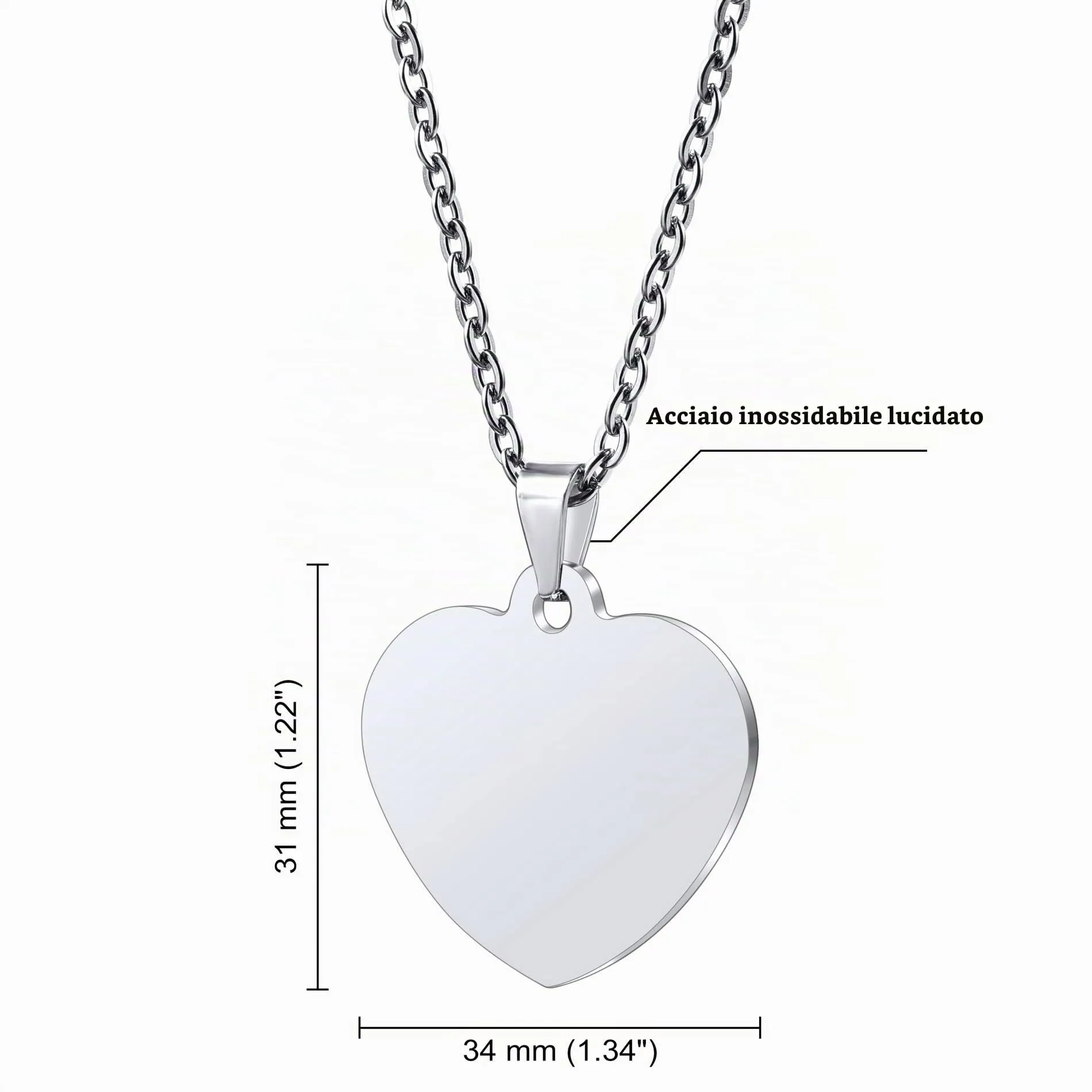 OTXIXTO Ciondolo Cuore Personalizzato per Donne Incisione Nome/Testo/Data Collana con Foto a Colori per Coppie dell'Acciaio Inossidabile Amanti Gioielli Regali per Damigella d'Onore(Oro 34 - immagine 4