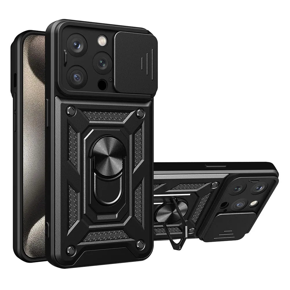 Custodia per Apple iPhone 15 Pro Max, Techsuit, CamShield, Nera - immagine 1