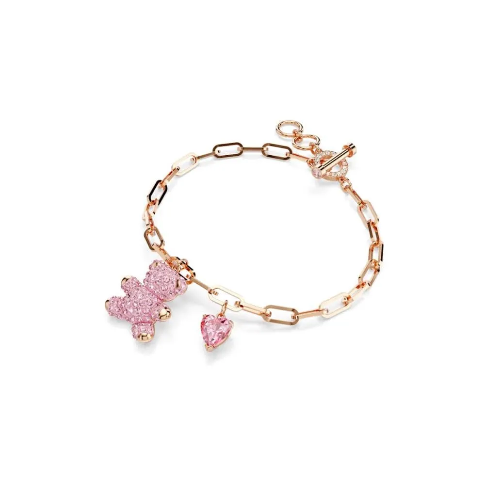 Swarovski Braccialetto Teddy, Orso, Rosa, Placcato color oro rosa - immagine 2