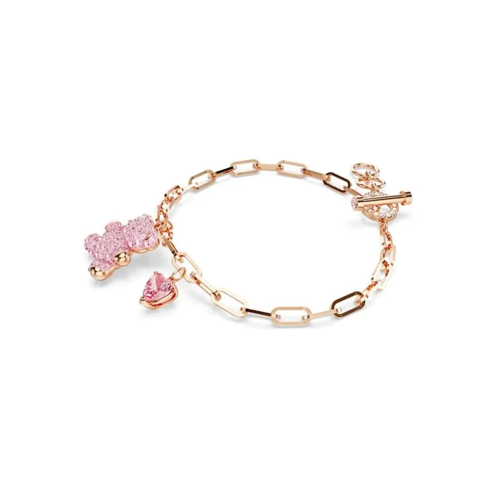 Swarovski Braccialetto Teddy, Orso, Rosa, Placcato color oro rosa - immagine 4