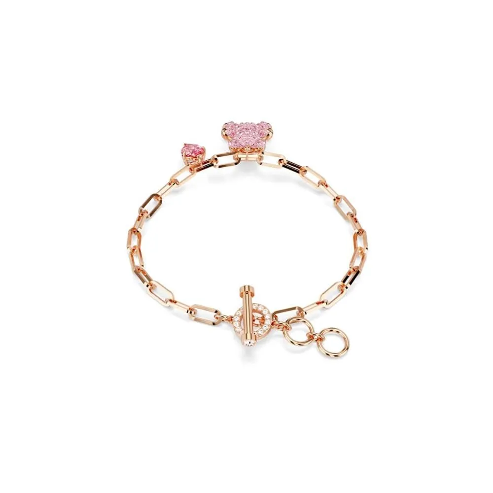 Swarovski Braccialetto Teddy, Orso, Rosa, Placcato color oro rosa - immagine 5
