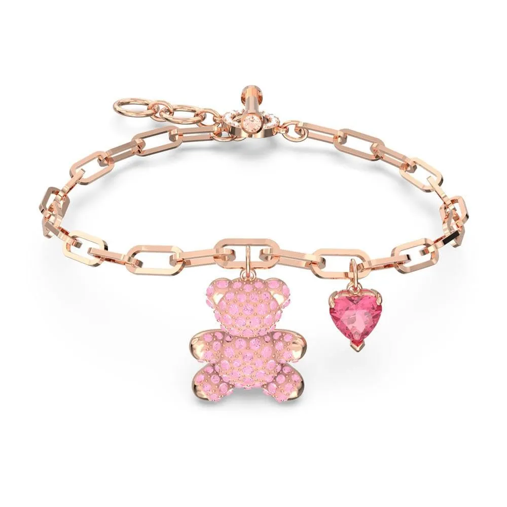 Swarovski Braccialetto Teddy, Orso, Rosa, Placcato color oro rosa - immagine 6