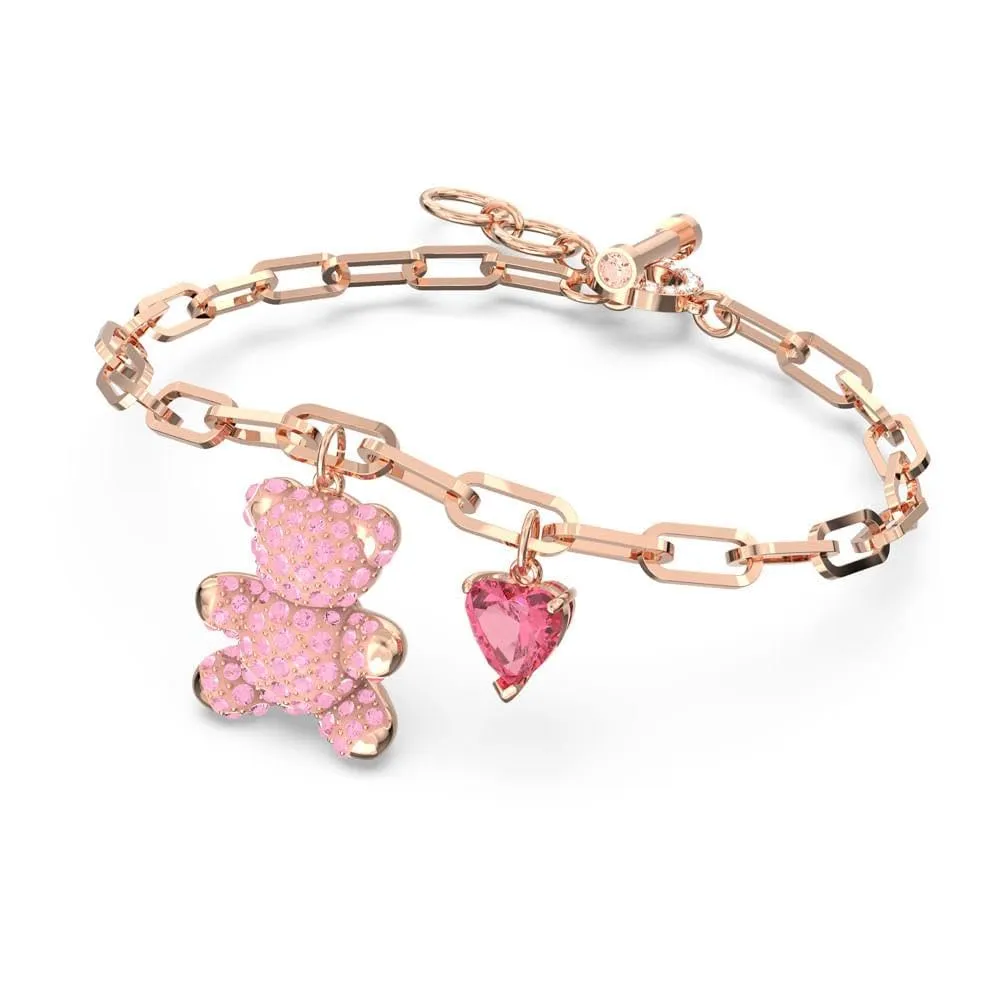 Swarovski Braccialetto Teddy, Orso, Rosa, Placcato color oro rosa - immagine 7