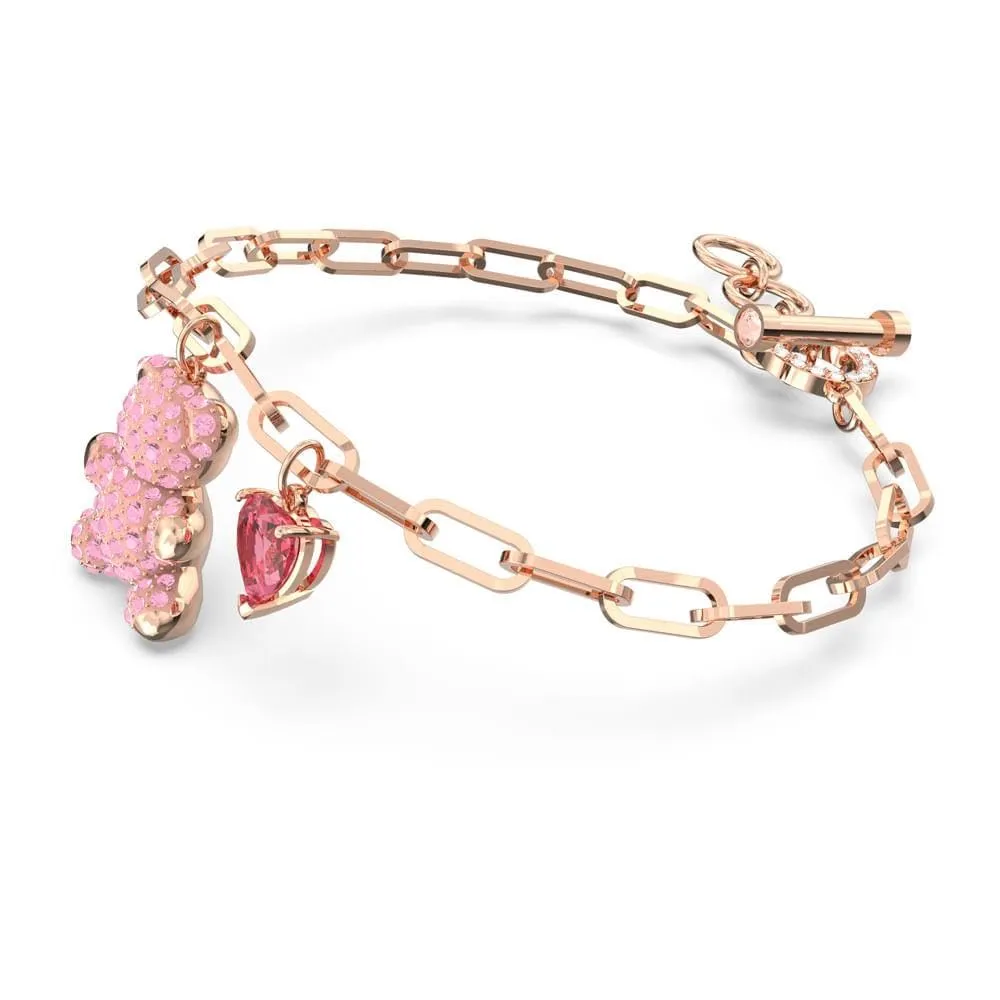 Swarovski Braccialetto Teddy, Orso, Rosa, Placcato color oro rosa - immagine 9