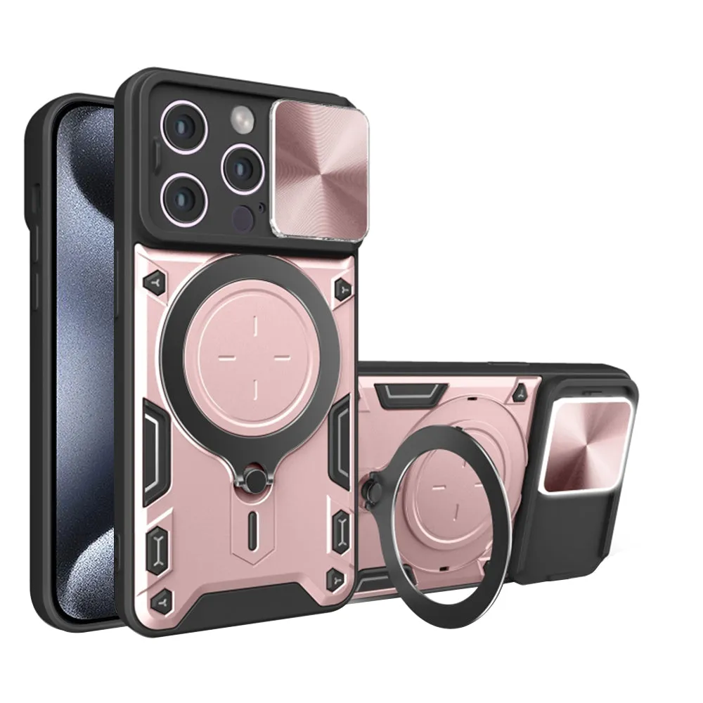 Custodia per Apple iPhone 15 Pro, Techsuit, CamGuard Pro, Rosa Oro - immagine 1