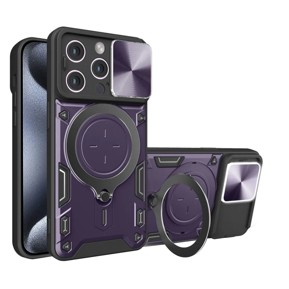 Custodia per Apple iPhone 15 Pro, Techsuit, CamGuard Pro, Viola - immagine 1