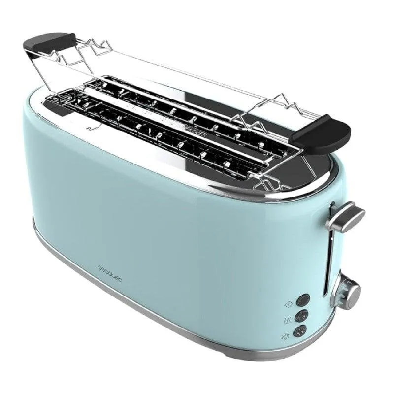 Tostapane Cecotec Toast&Taste 1600 Retro Double 1630W 2 Lame Lunghe Acciaio Blu - immagine 1