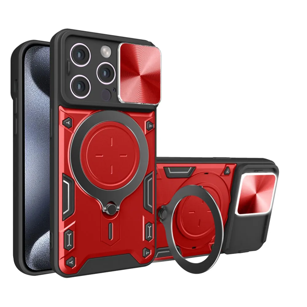 Custodia per Apple iPhone 15 Pro, Techsuit, CamGuard Pro, Rossa - immagine 1