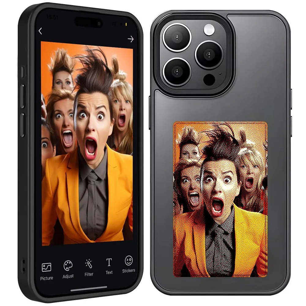 Custodia per Apple iPhone 15 Pro, Techsuit, SmartScreen NFC, Nera - immagine 1