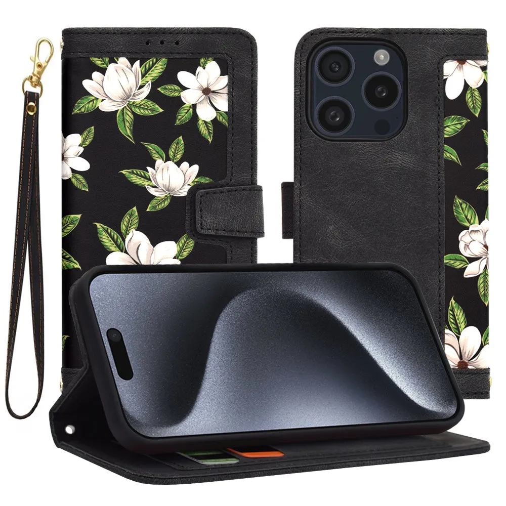Custodia per Apple iPhone 15 Pro, Techsuit, FlipCraft, Nera - immagine 1