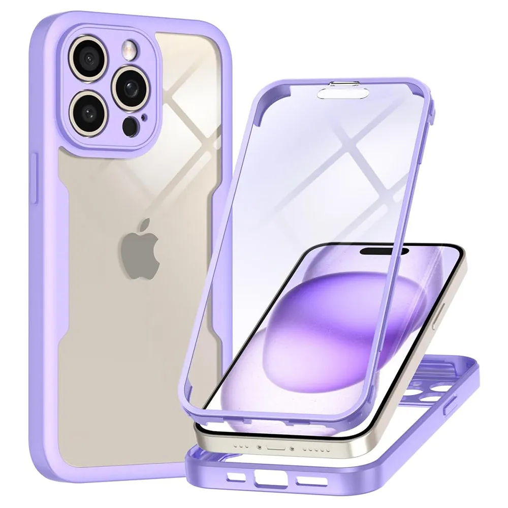 Custodia per Apple iPhone 15 Pro, Techsuit, ColorVerse 360, Viola - immagine 1