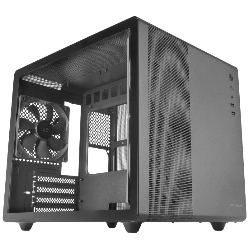 Mars Gaming MC-MPRO MicroATX Vetro temperato USB 3.0 Nero - immagine 1