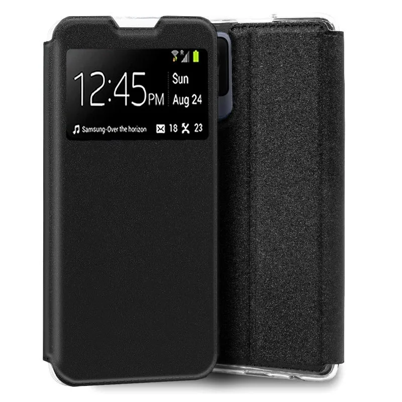 Custodia Flip Cover liscia nera per TCL 403 - immagine 1