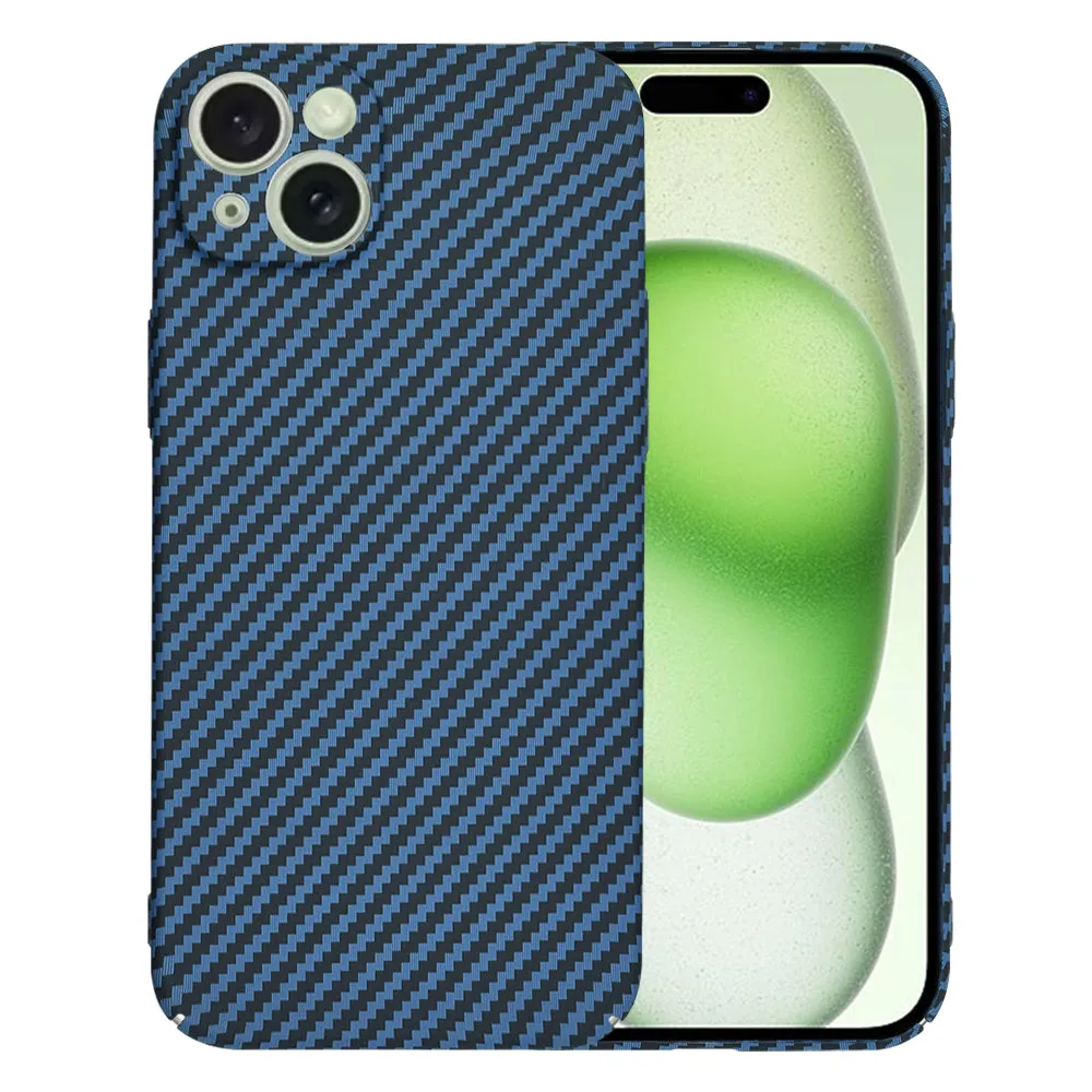 Custodia per Apple iPhone 15 Plus, Techsuit, Carbonite FiberShell, Turchese - immagine 1
