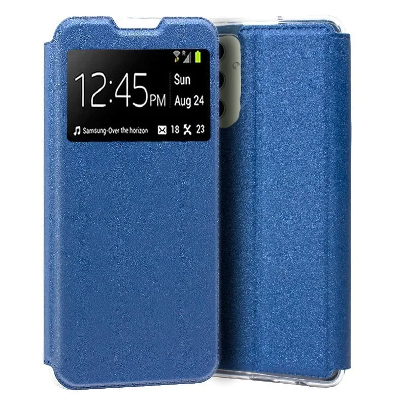 Fantastica custodia Flip Cover blu tinta unita per Samsung Galaxy A54 5G - immagine 1