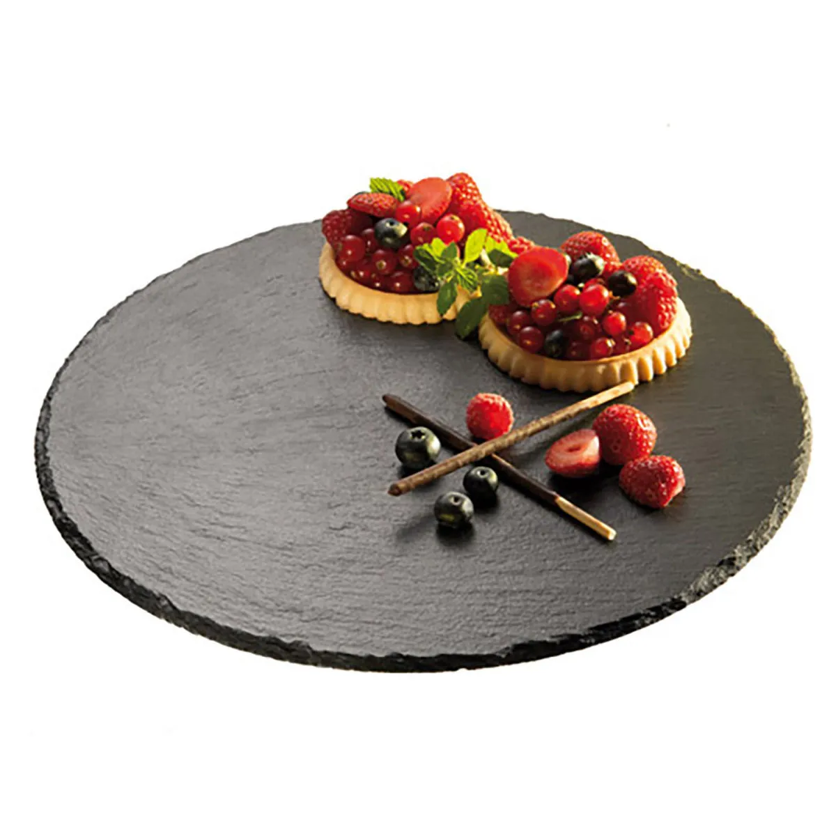APS Piatto per torta, Ø 32 cm di APS; 32x2.5 cm (ØxH); nero; rotonda - immagine 1
