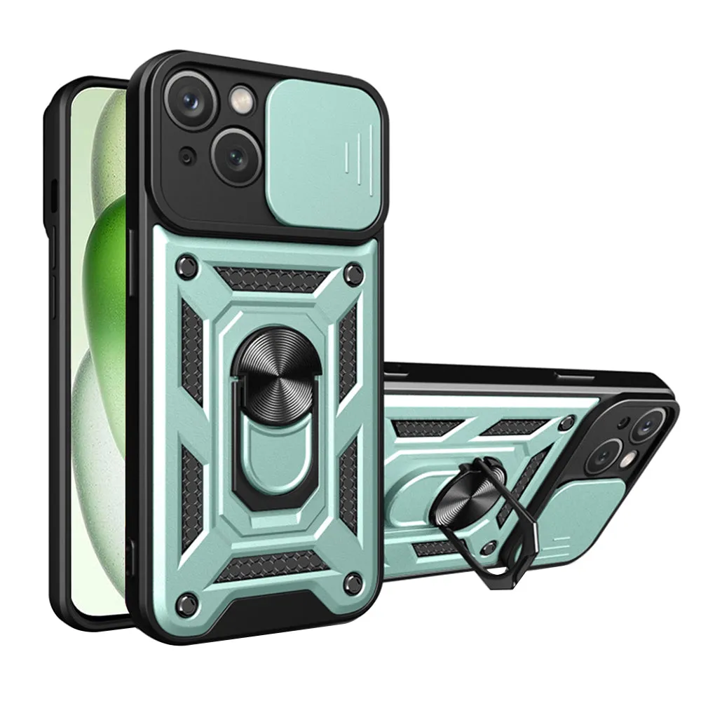 Custodia per Apple iPhone 15 Plus, Techsuit, CamShield, Verde - immagine 1