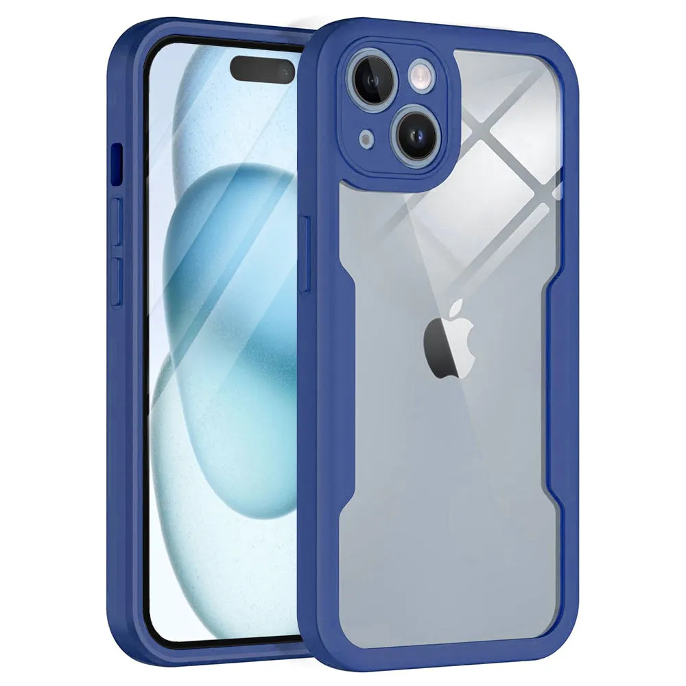 Custodia per Apple iPhone 15 Plus, Techsuit, ColorVerse 360, Blu - immagine 1